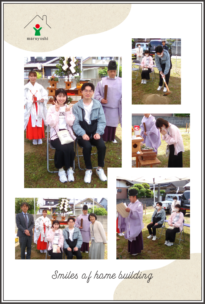 地鎮祭のお客様写真｜和歌山の新築注文住宅なら丸良木材